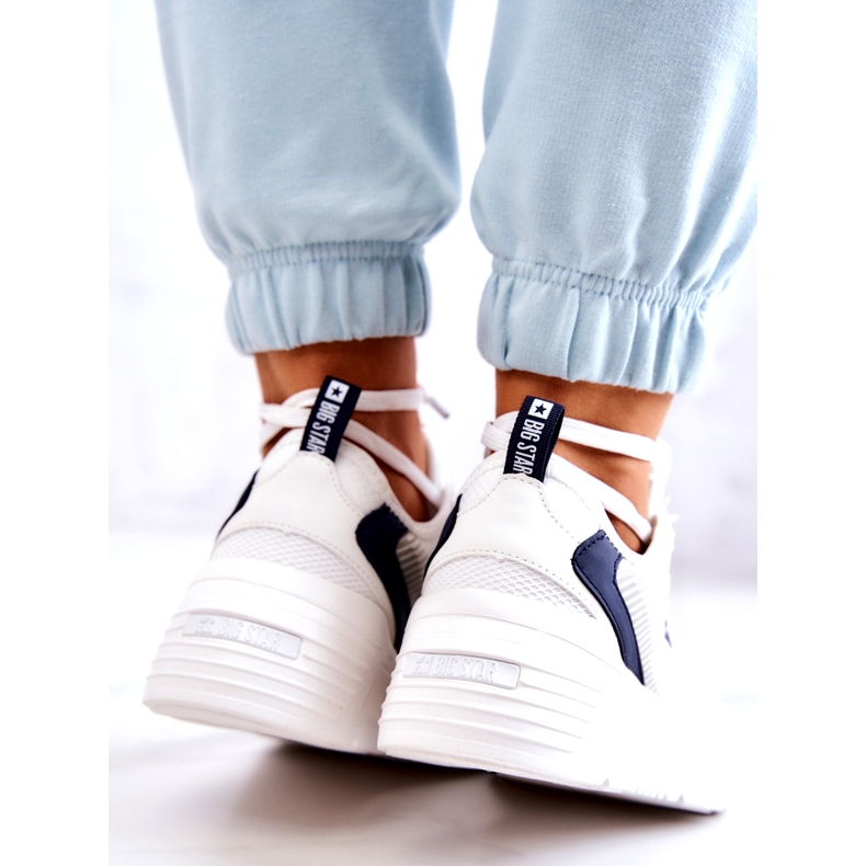 Sneakers alla moda Scarpe sportive Big Star JJ274596 bianco blu navy 3