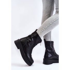 BM Stivali da donna con cerniera sulla piattaforma Black Laretto nero 2