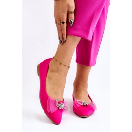 PS1 Ballerine A Punta Da Donna Con Fiocco Decorativo Fucsia Luminoso rosa 1