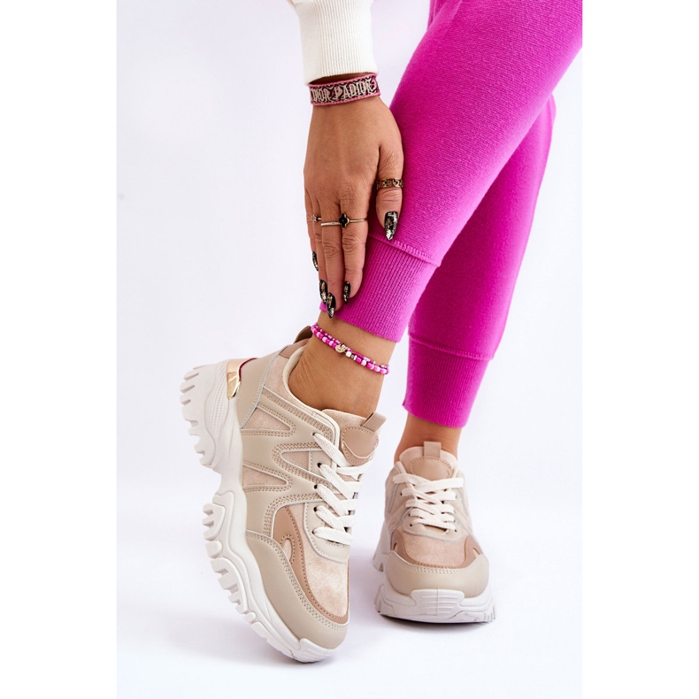 PG1 Scarpe Sportive Classiche Sulla Piattaforma Bowie Beige 1