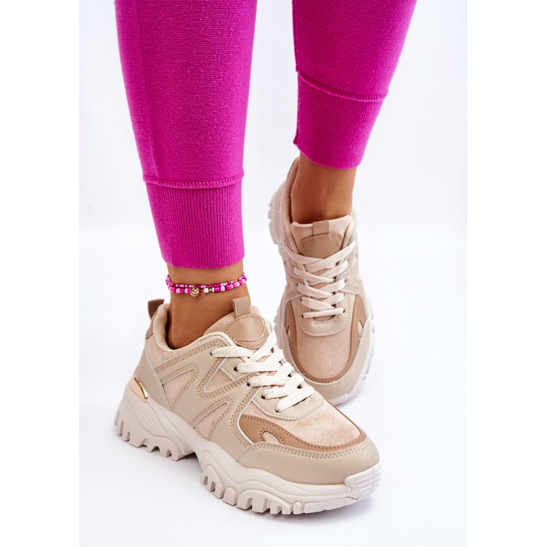 PG1 Scarpe Sportive Classiche Sulla Piattaforma Bowie Beige 2
