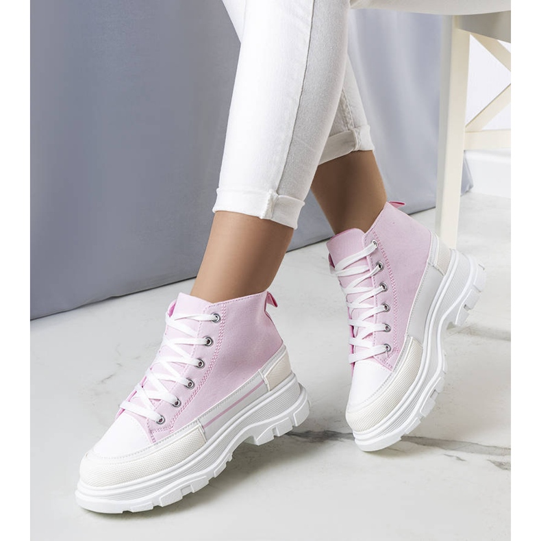 BM Sneaker alta con plateau rosa di Tillys 1