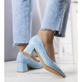 BM Décolleté con tacco blu di Migne 2