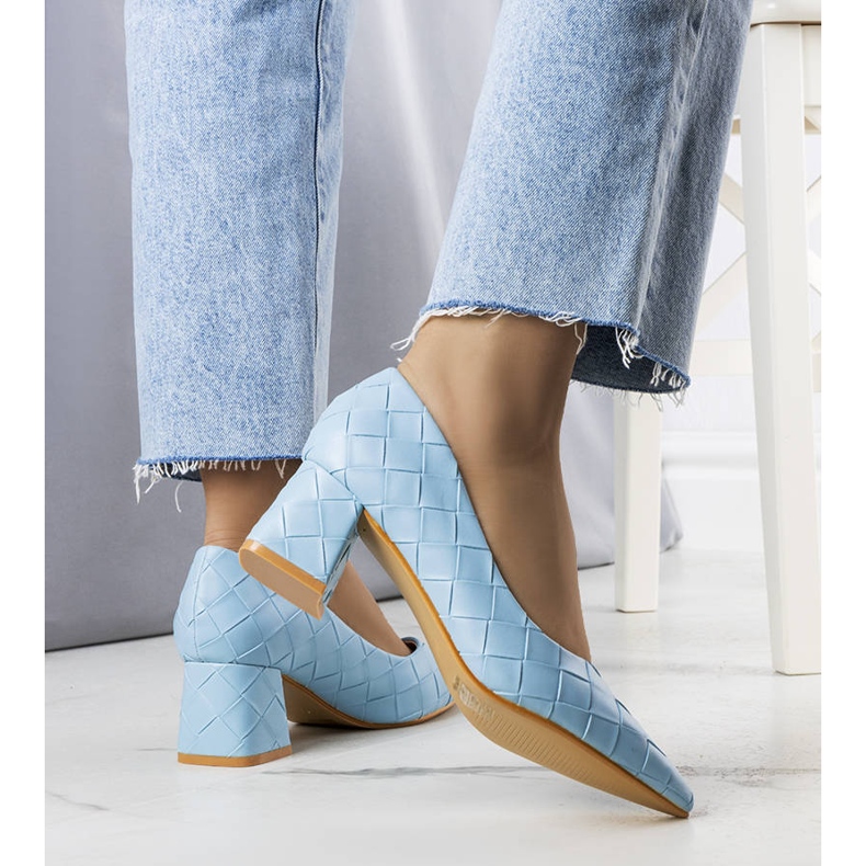 BM Décolleté con tacco blu di Migne 2