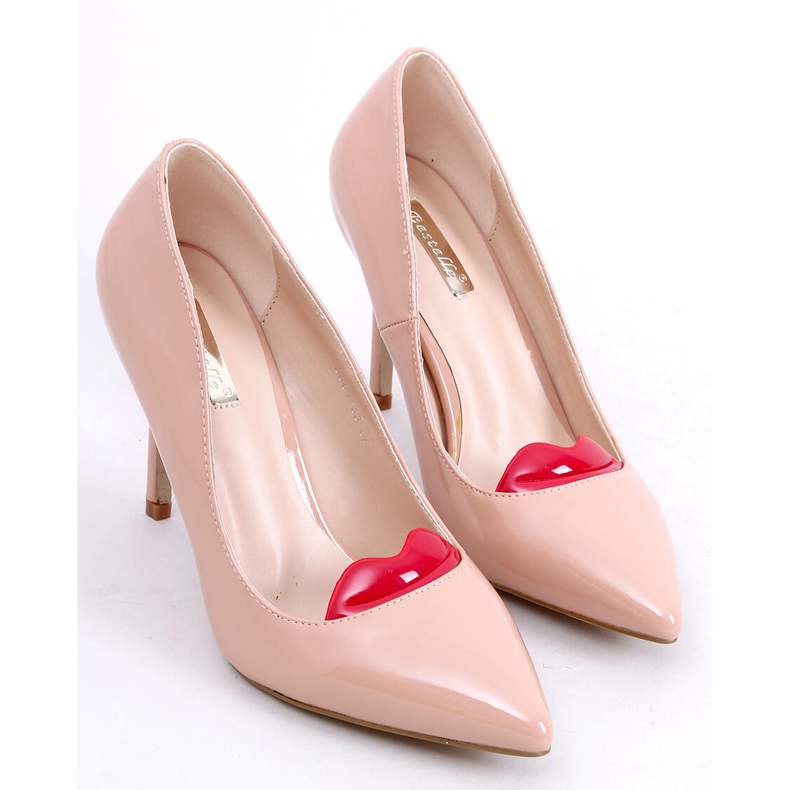 Tacchi originali con labbra 5801-35es-1 Rosa beige 1