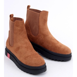 Stivaletti Chelsea su suola alta cammello NS139P Camel marrone 1