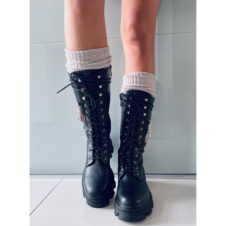 BM Stivali da equitazione da donna con catena Totah Black nero 1