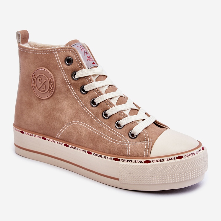 Donna High Cross Jeans KK2R4045C Sneakers beige 1