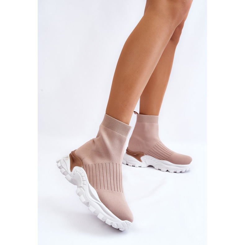 BM Sneakers alte da donna Beige Jovie 2