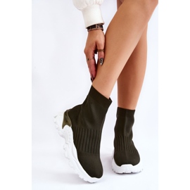 Scarpe Sportive Calzino Alto Donna Verde Jovie 1