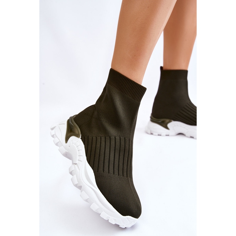 Scarpe Sportive Calzino Alto Donna Verde Jovie 2