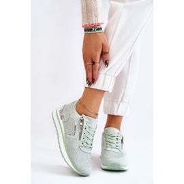 PG1 Scarpe Sportive Da Donna Con Cerniera Decorativa Verde Adrea 1