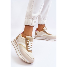 PG1 Sneakers con zeppa beige Hermain bianco 2