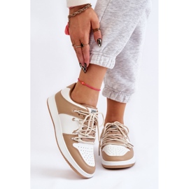 BM Scarpe da ginnastica classiche con doppio laccio da donna Jella bianco-beige bianca 1