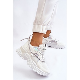 PA1 Scarpe Sportive Da Donna Allacciate Con Plateau Bianco Minea 1