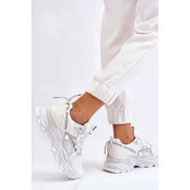 PA1 Scarpe Sportive Da Donna Allacciate Con Plateau Bianco Minea 2