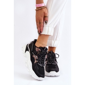 PA1 Scarpe Sportive Da Donna Allacciate Sulla Piattaforma Nere Minea nero 1