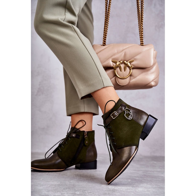 Stivali in pelle da donna Maciejka 5743A-09 Verde 1