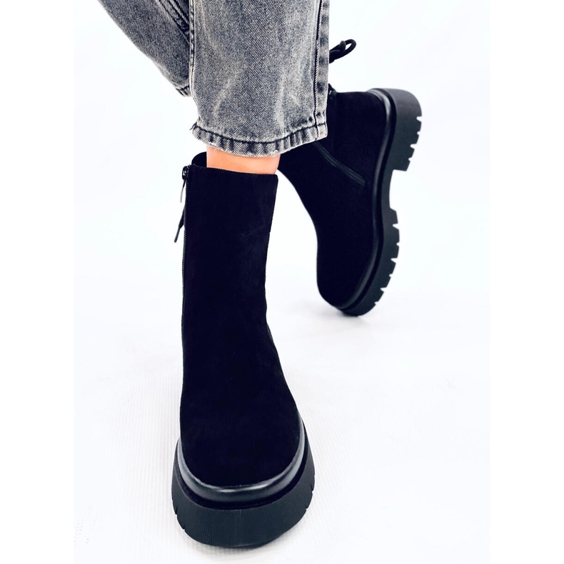 Stivali Bobbie in camoscio nero 1