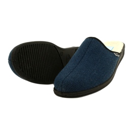 Pantofole da uomo Befado isolate con pelliccia di pecora pu 000M325, blu navy 4