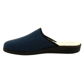 Pantofole da uomo Befado isolate con pelliccia di pecora pu 000M325, blu navy 2