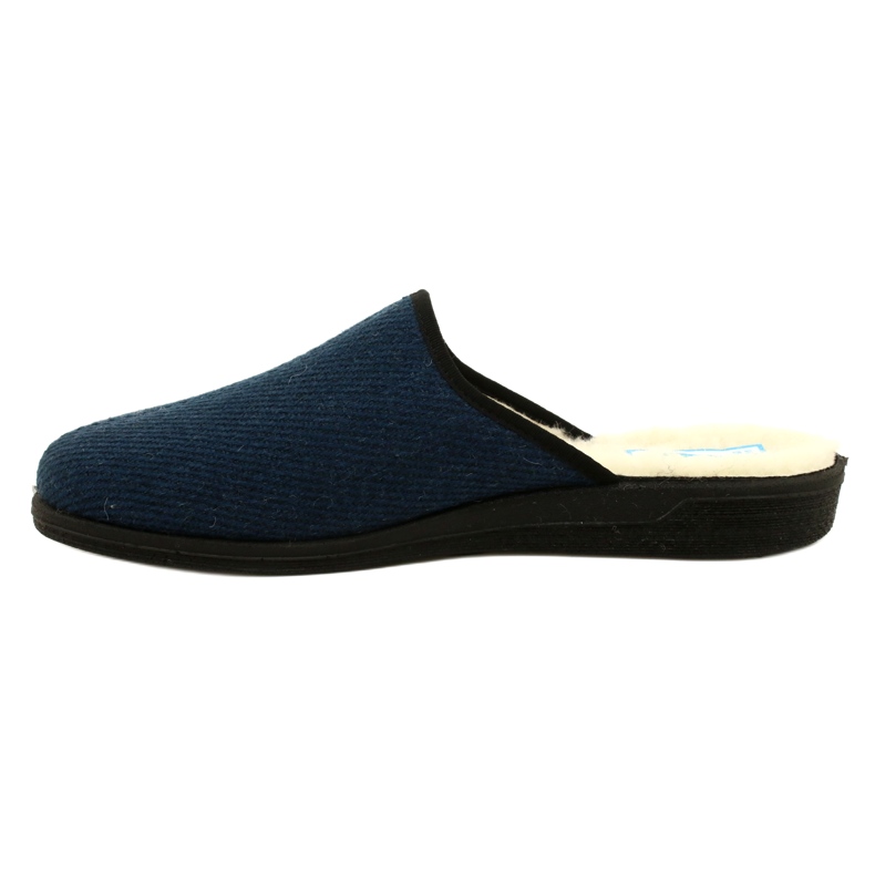 Pantofole da uomo Befado isolate con pelliccia di pecora pu 000M325, blu navy 2