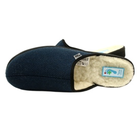 Pantofole da uomo Befado isolate con pelliccia di pecora pu 000M325, blu navy 5