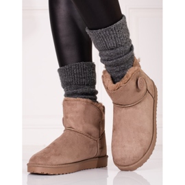 Caldi doposci da donna Shelovet marrone con bottone 1