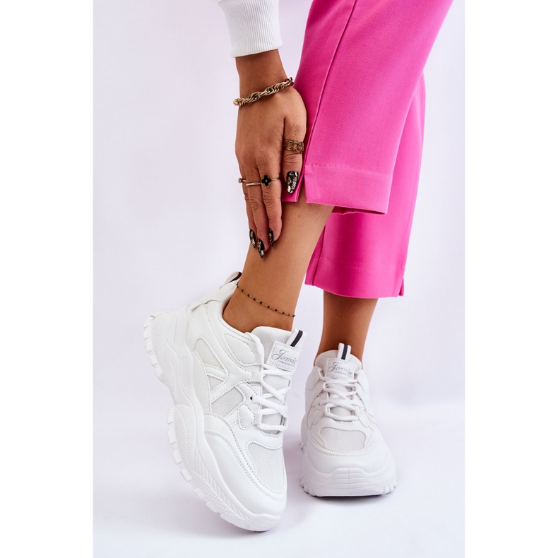 BM Sneakers Classiche Platform Bianche Larec bianco 1