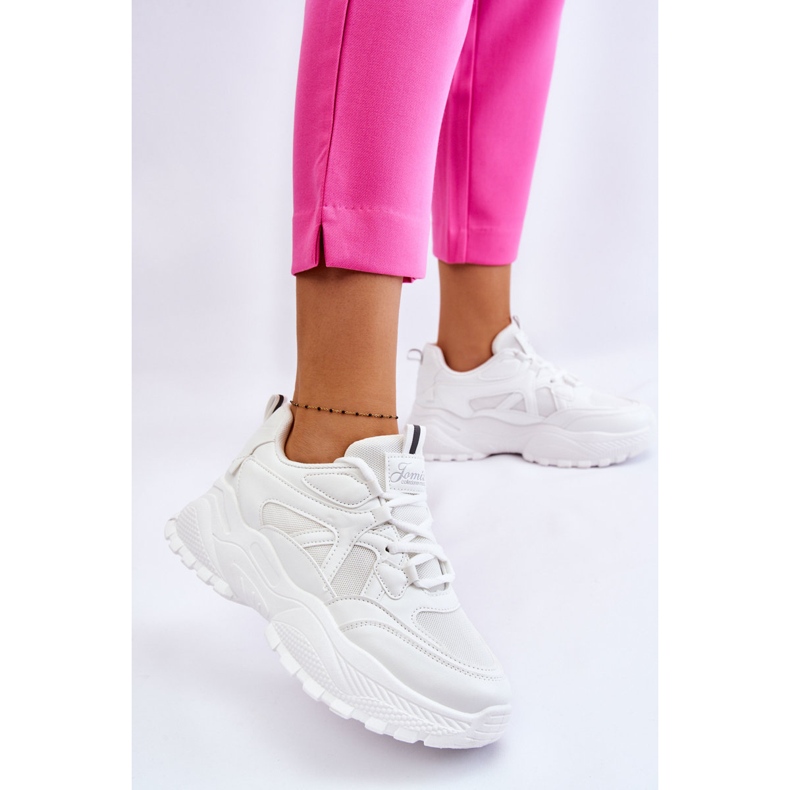 BM Sneakers Classiche Platform Bianche Larec bianco 2