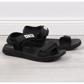 Big Star HH174842 sandali sportivi da uomo neri con velcro nero 1