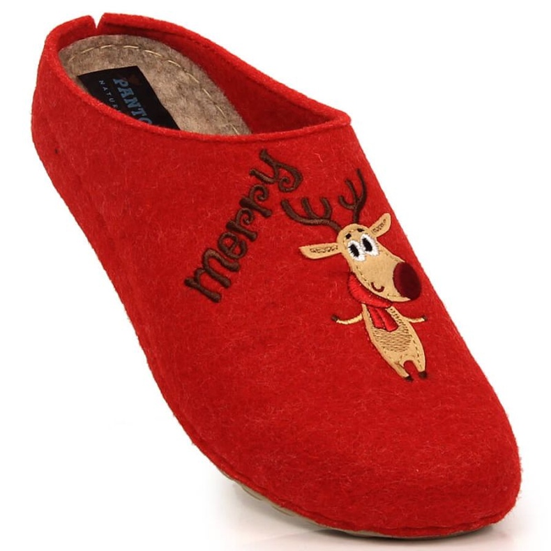 Pantofole natalizie in feltro Panto Fino KK267037 INT1769 rosso 1