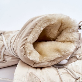 PM1 Stivali da neve stringati alla moda da donna Carrios beige chiaro 2