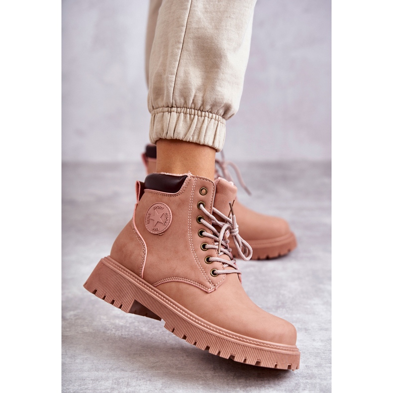 News Stivali caldi in pelle rosa Felicia Trappers 2