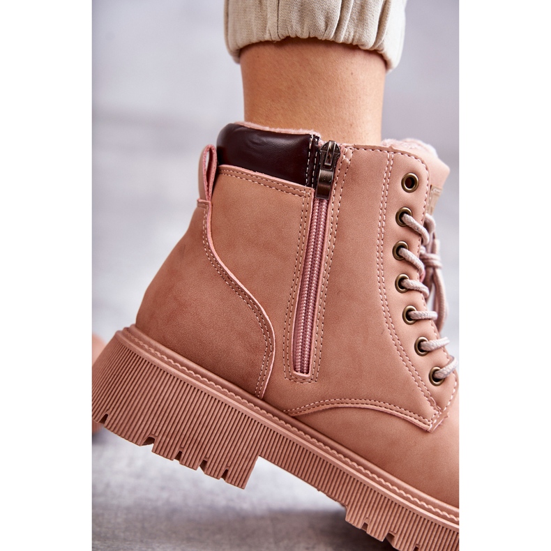 News Stivali caldi in pelle rosa Felicia Trappers 3