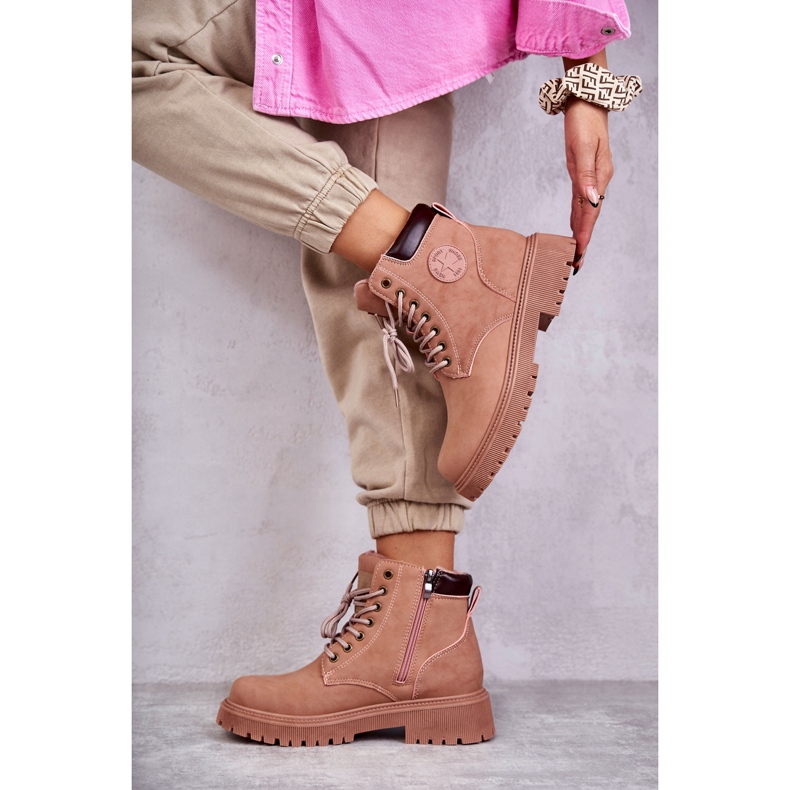 News Stivali caldi in pelle rosa Felicia Trappers 4