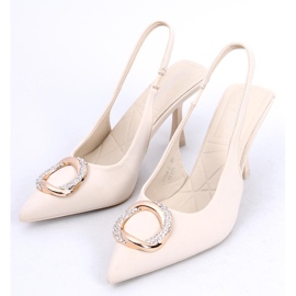 BM Décolleté con tacco aperto di Constance Beige 2