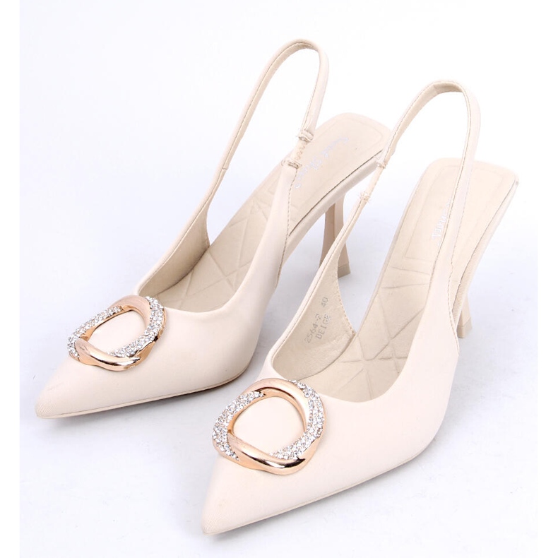 BM Décolleté con tacco aperto di Constance Beige 2