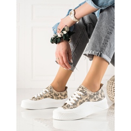 Seastar Sneakers di design alla moda beige nero 1