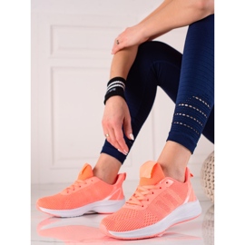 TRENDI Scarpe sportive in tessuto arancia 1