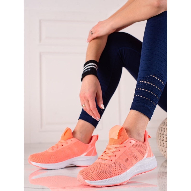 TRENDI Scarpe sportive in tessuto arancia 1