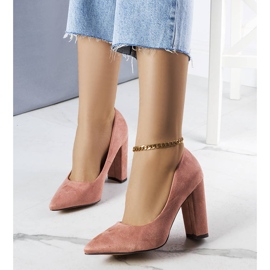 PA1 Décolleté con tacco rosa di Amiyah 1
