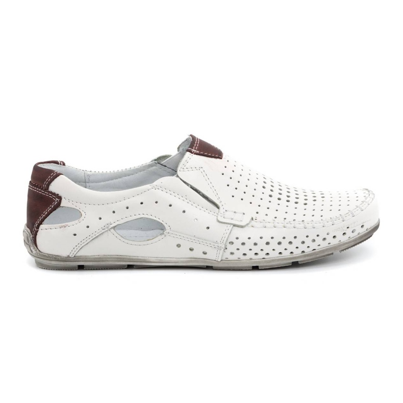 Olivier Mocassini da uomo in pelle bianca 901 scarpe estive bianco 1