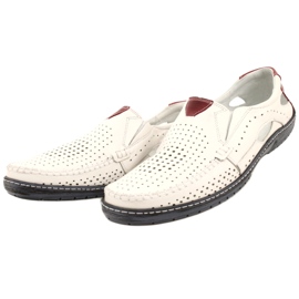 Olivier Mocassini da uomo in pelle bianca 901 scarpe estive 3
