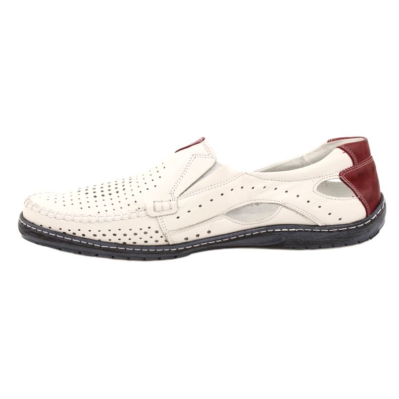 Olivier Mocassini da uomo in pelle bianca 901 scarpe estive bianco 2