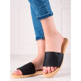 TRENDI Ciabatte glitterate nero 1