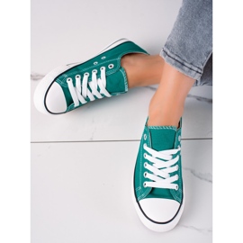 SHELOVET Sneakers da donna classiche verde 1