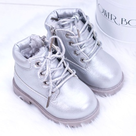 PA1 Stivali Dexter Trappers isolati argento per bambini 1
