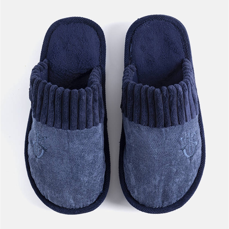 BM Pantofole blu navy da uomo di Lesseps 1