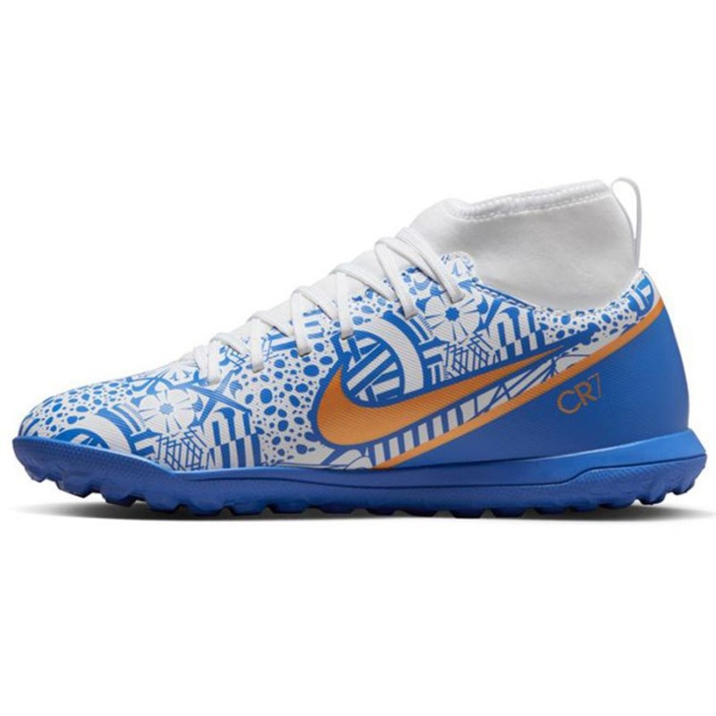 Nike Zoom Mercurial Superfly 9 CR7 Tf Jr DQ5330 182 scarpe da calcio multicolore blu 1